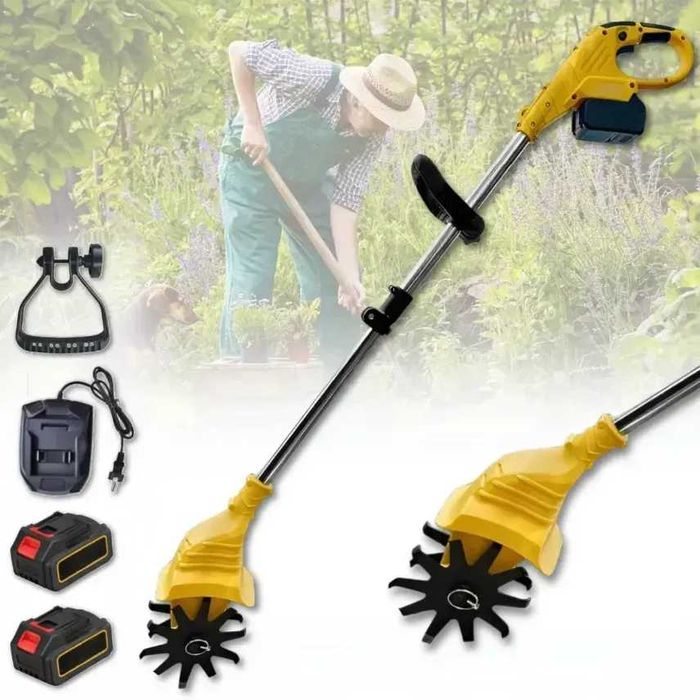 Акумуляторний культиватор DeWalt (48V, 9AH) Культиватор АКБ Деволт, Садовий культиватор DeWalt з двома АКБ