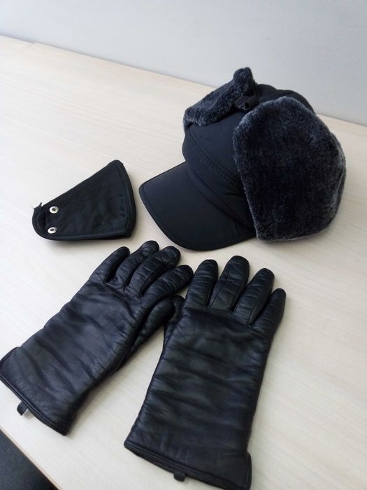 Шапка Ушанка + Маска от холода + Перчатки