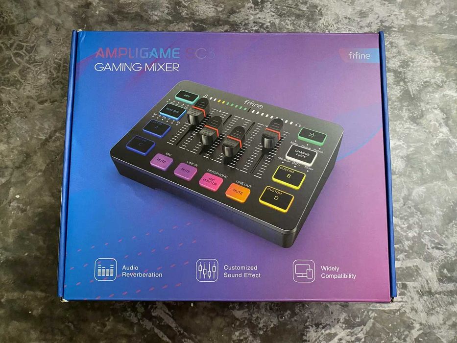 Звукова карта Мікшерний пульт Fifine SC3 Black