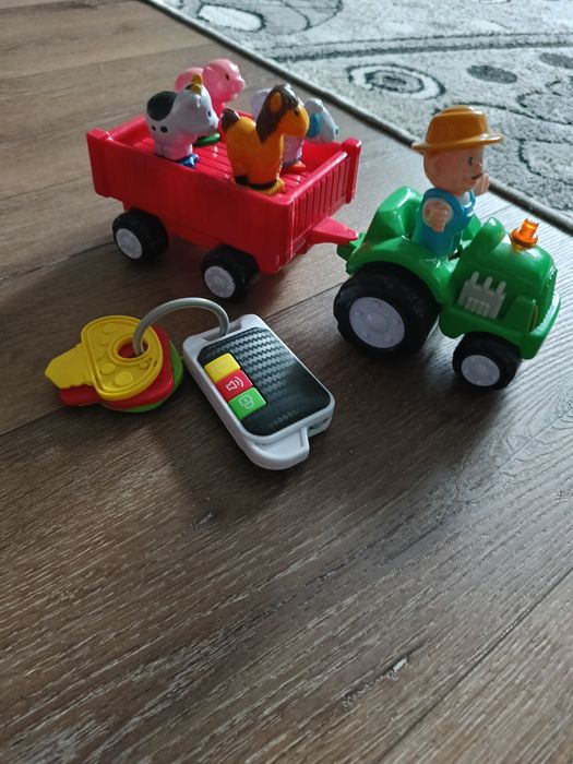 Zestaw zabawek zegarek kluczyk traktor