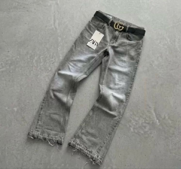 Джинсы zara flared type серые новые ‼️ Подарунок ‼️