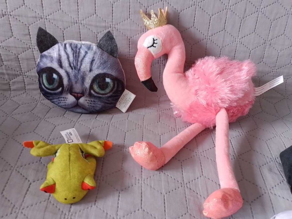 Милий пухнастий рожевий фламінго, стан нового - на подарунок