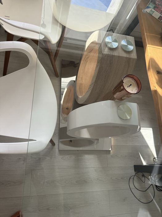 Mesa de jantar 6 pessoas de vidro