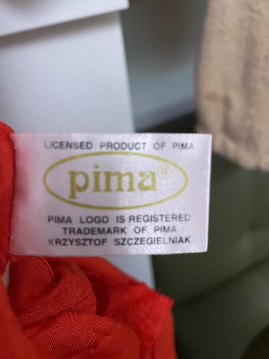 Pima r 38 piekna czerwona sukienka z ozdobnymi paskami