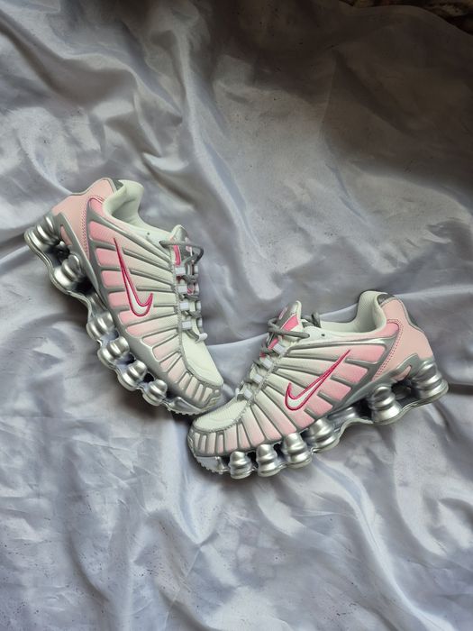 Nike shox tl pink and white buty damskie