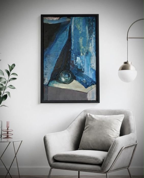 Obraz akryl na desce w ramie „kula” 36x60 cm