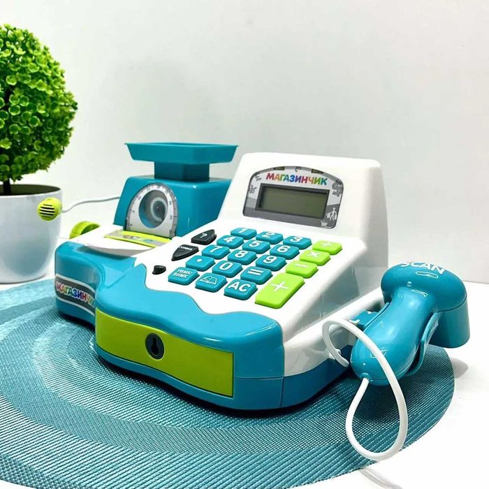 Касовий апарат Limo Toy із вагами Блакитний (7162-2 UA) Роздріб/Дроп