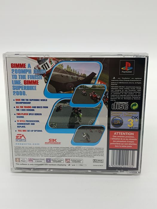 superbike 2000 playstation (psx) pudełkowa nowe pudełko zastępcze