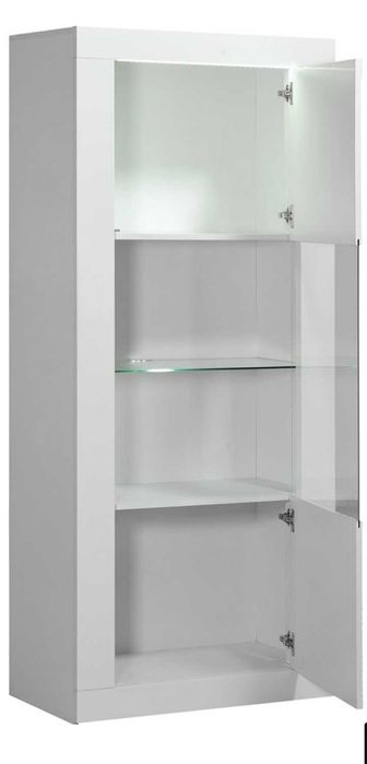 Vitrine sala de jantar com luzes LED