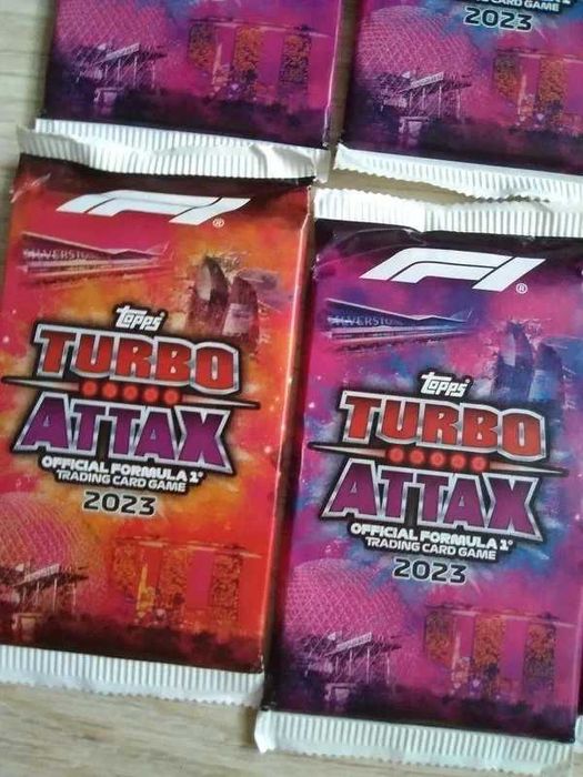 F1 saszetki karty Turbo Attax topps 2023 całość 12-pak