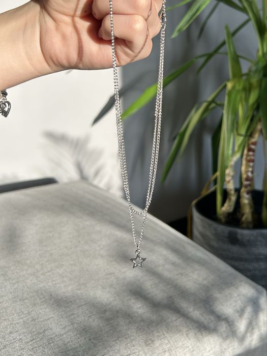 podwójny łańcuszek z gwiazdką