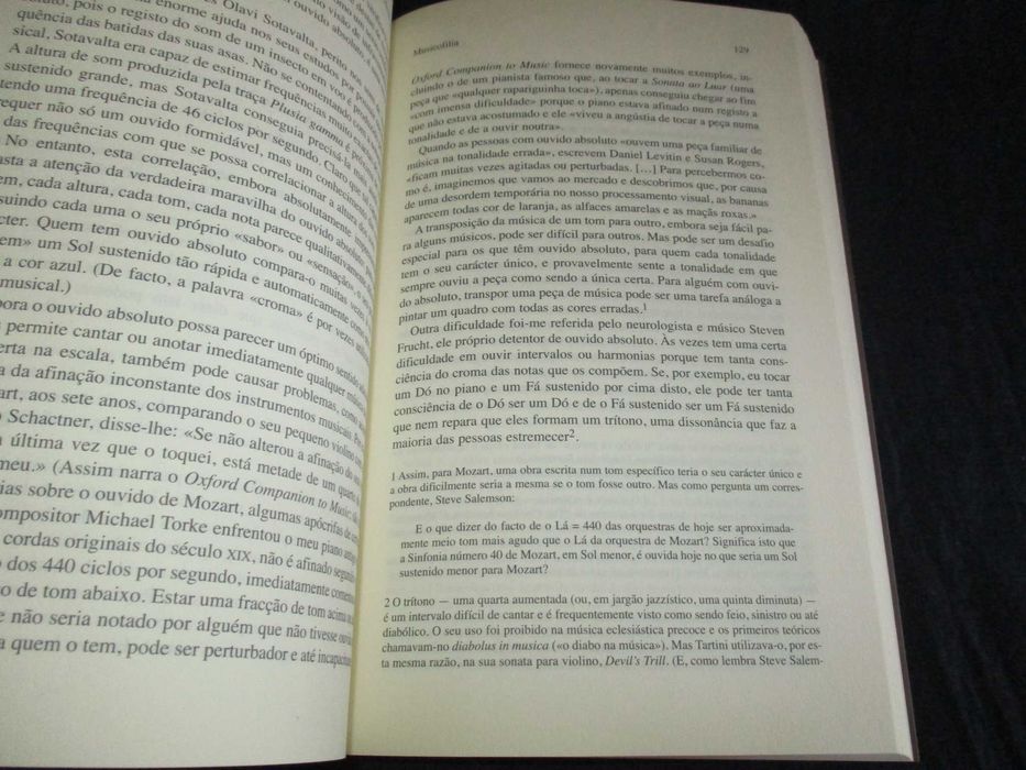 Livro Musicofilia Histórias sobre a Música e o Cérebro Oliver Sacks