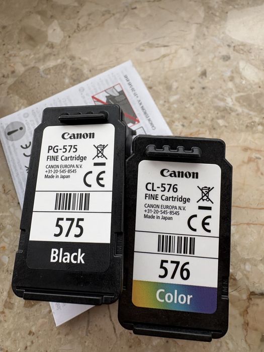 Komplet tuszy Canon PG-575 + CL-576 (Czarny + Kolor) – Nowe, pomyłka