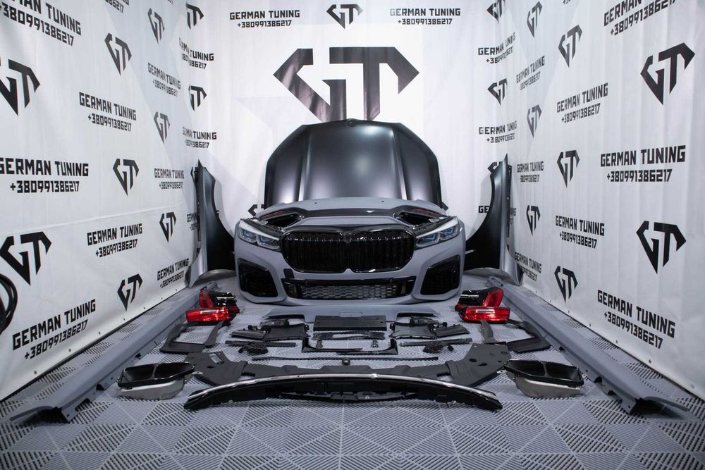 Комплект рестайлінгу BMW G11 G12 стиль M760 бампер передній фари стопи капот крила бмв г11 пороги труби bmw g11