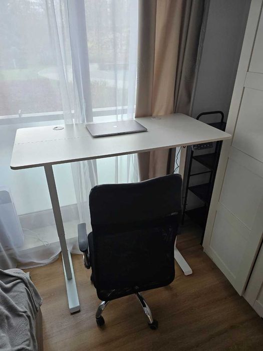 NOWE Biurko Elektryczne Podnoszone Białe 120x60cm Regulowane 72-118cm