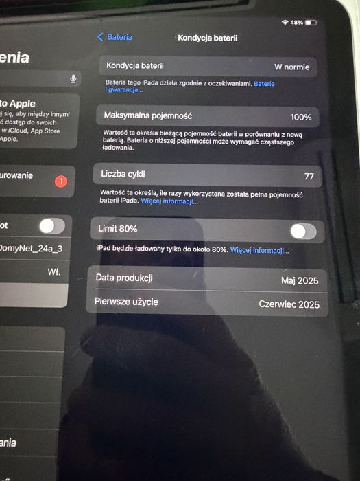Bateria 100% iPad 11 gen 256gb WiFi Silver