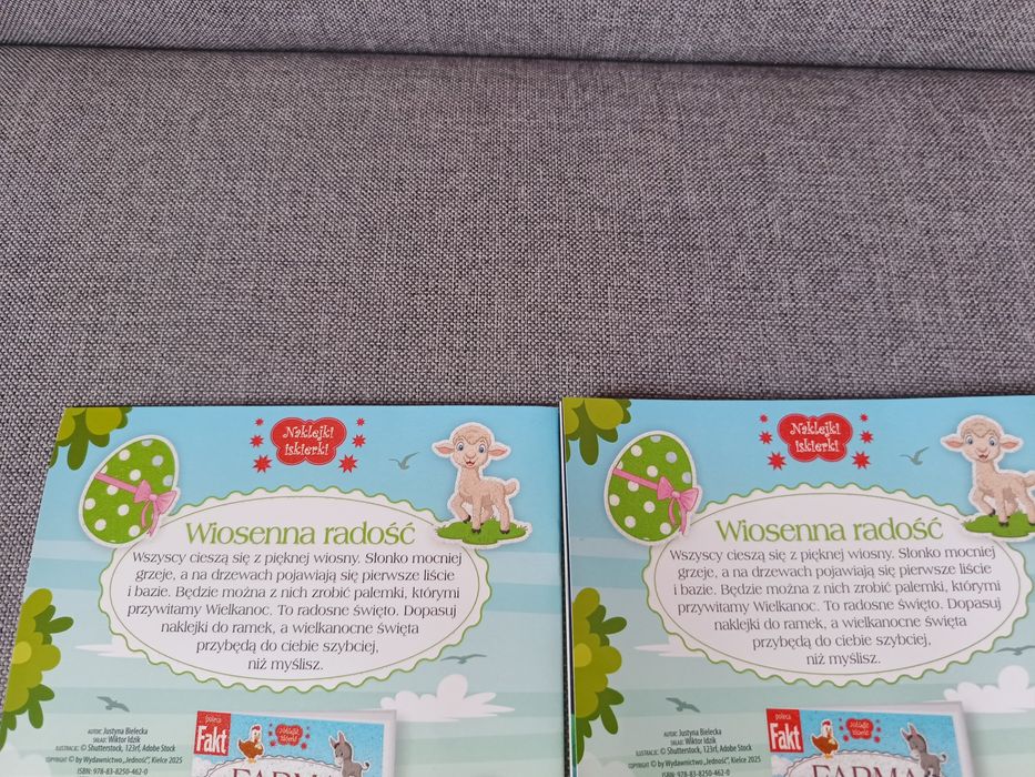 Książeczki dla dzieci z naklejkami, nowe, 2 sztuki