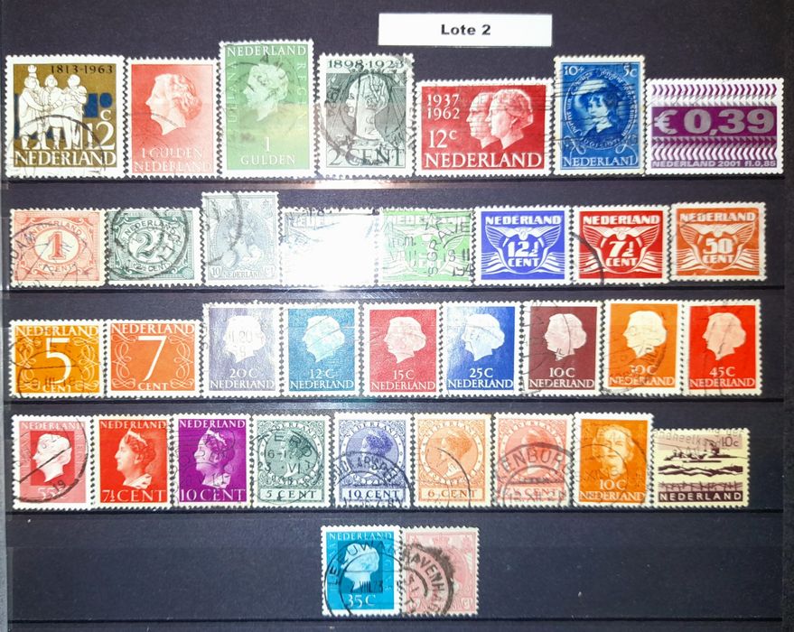 Vários Lotes - 35 Selos - Dinamarca / Holanda