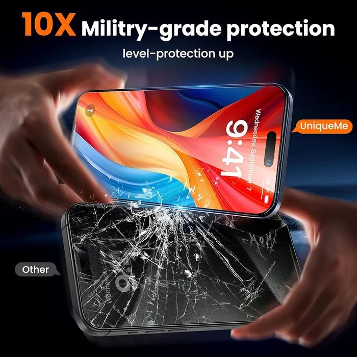 Захисне скло TOCOL 2 шт. для iPhone 15/16 Pro 6,1" загартоване скло 9H із рамкою