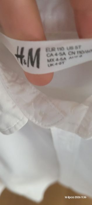 Koszula biała h&m 110