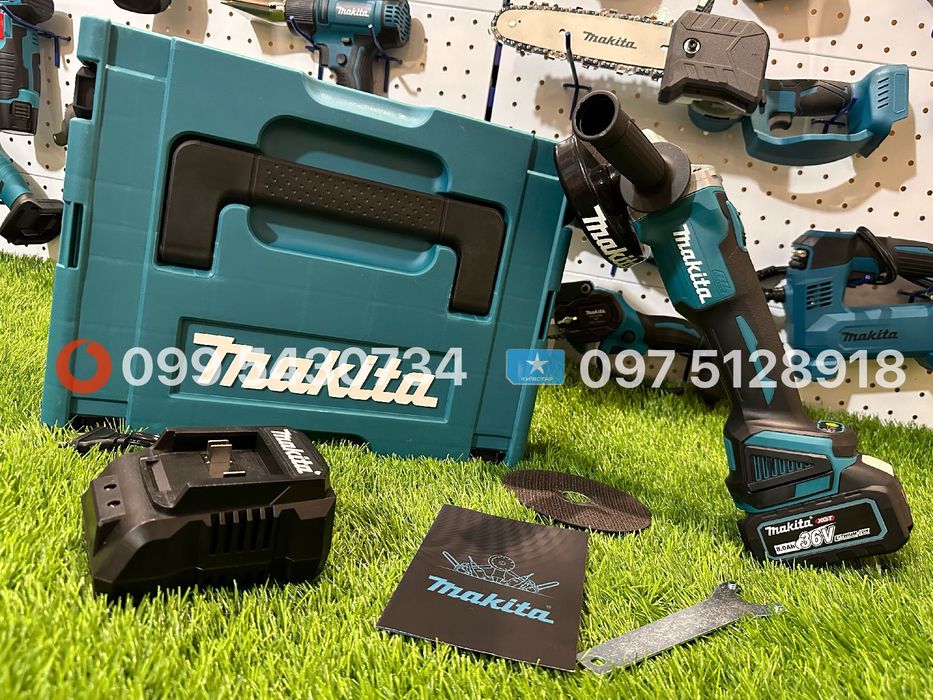 Болгарка акумуляторна Makita DGA504 36V 8Ah безщіткова диск 125 мм