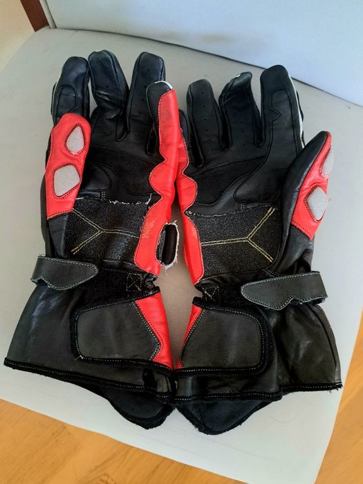 Luvas desportivas para mota em pele