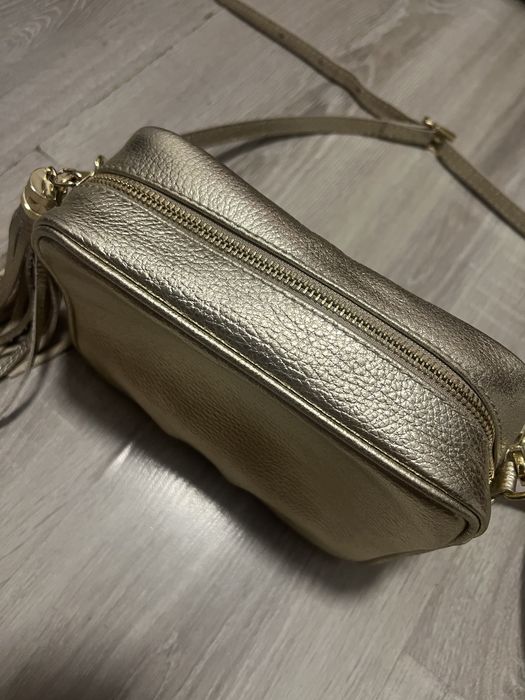 Torebka skórzana złota Vera Pelle nowa