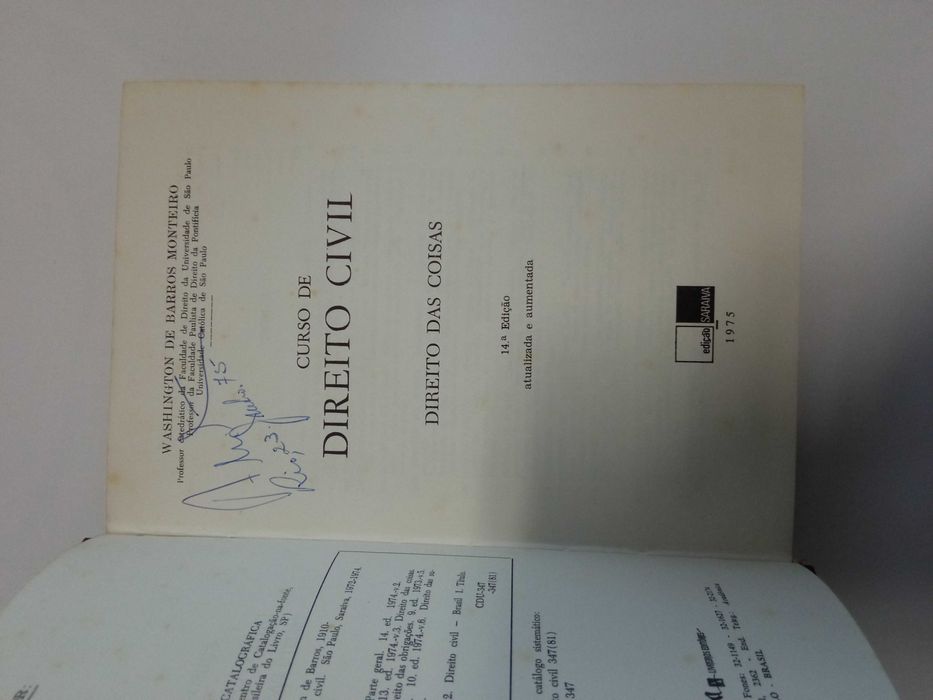 Coleção "Curso de Direito Civil", de Washington de Barros Monteiro