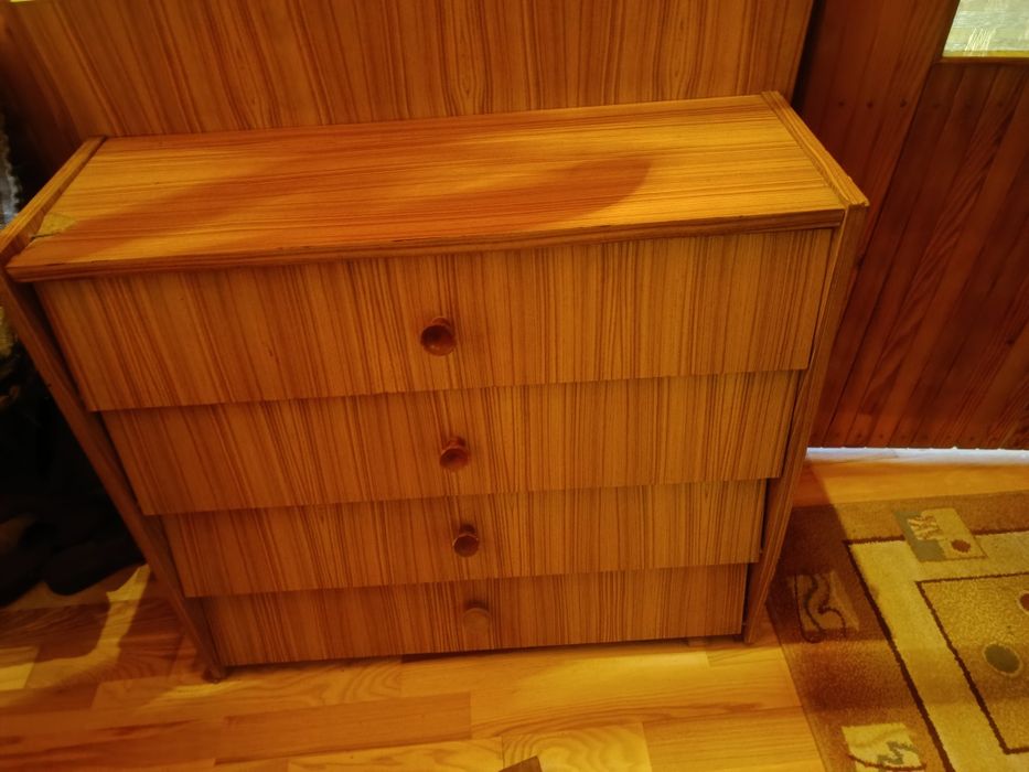 Garderoba PRL/przedpokój/szafka/wieszak/lustro