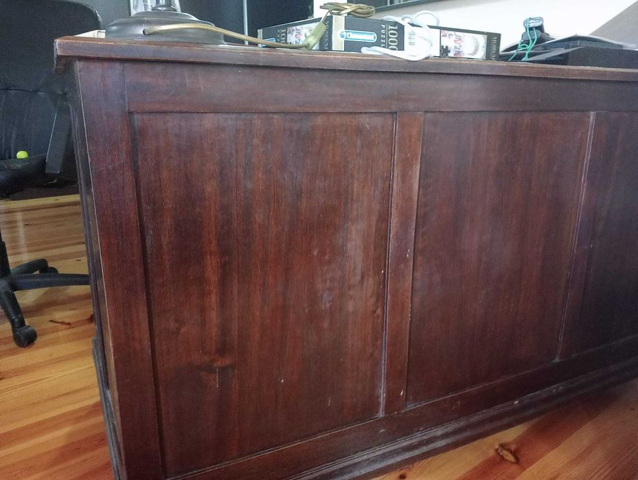 Secretária inglesa com pano verde,  antiguidade