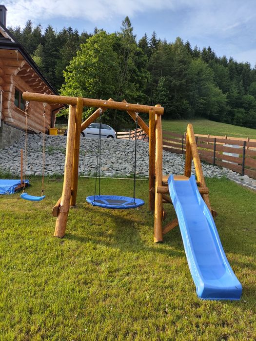 Zawoja Nowy dom z bala w górach balia/jacuzzi sauna basen taras Widoki