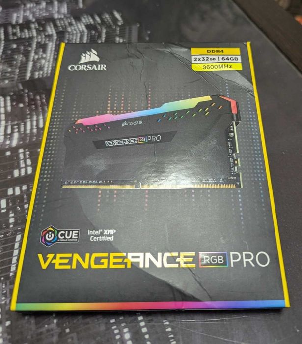 Оперативная память Corsair VENGEANCE RGB PRO 64GB (2 x 32GB) 3600MHz