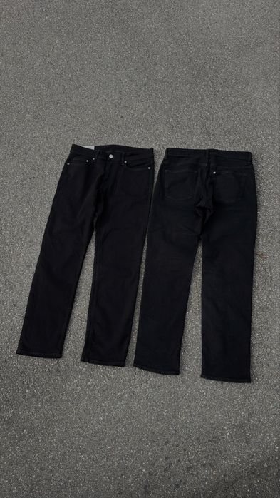 basic straight jeans черные