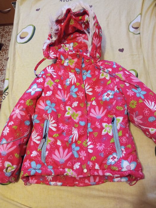 Зимний комплект, куртка и комбинезон, р. 122 см