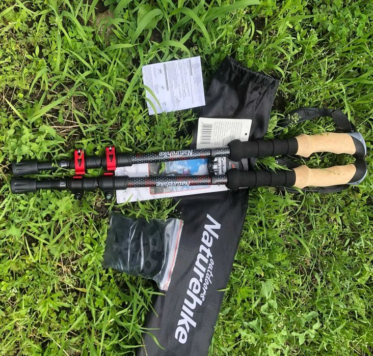 Треккинговые палки Naturehike, из карбона, складные и телескопические