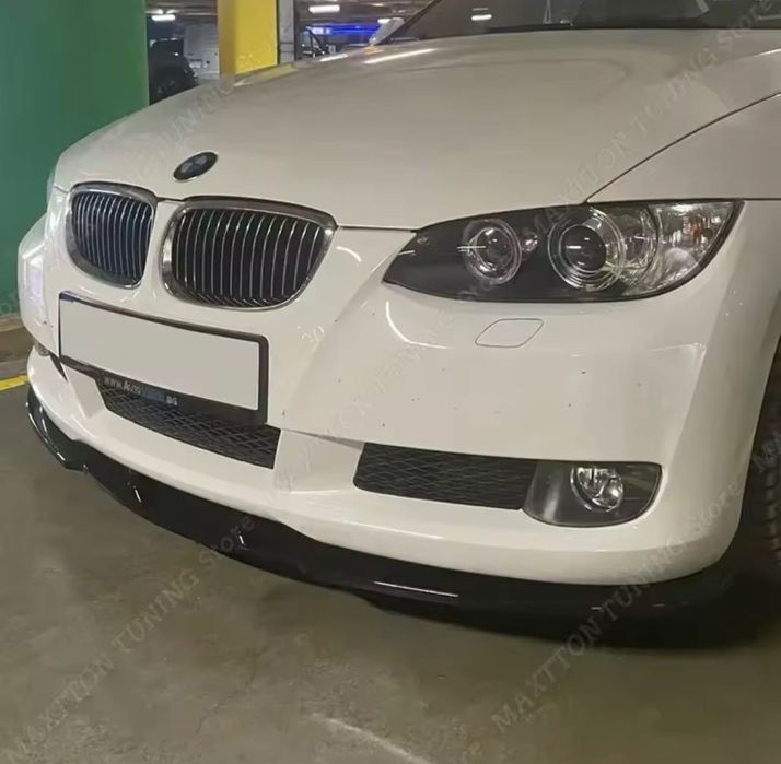 Губа на передний бампер BMW E92 накладка бампера БМВ Е92 юбка бмв е92 сплитер обвес спойлер