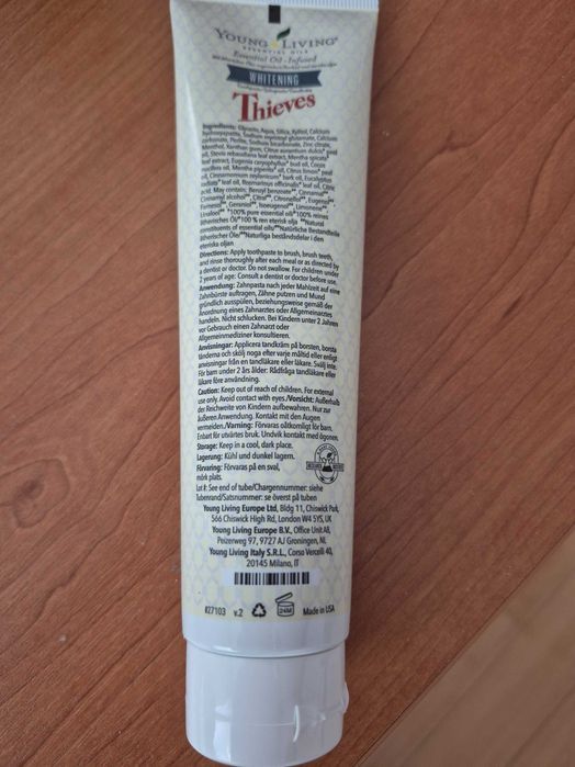 Pasta do zębów wybielająca youngliving