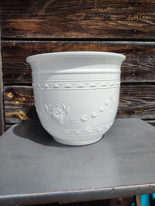 Ceramiczna duża osłonka doniczka  Scheurich - Germany - design - vintage - K10