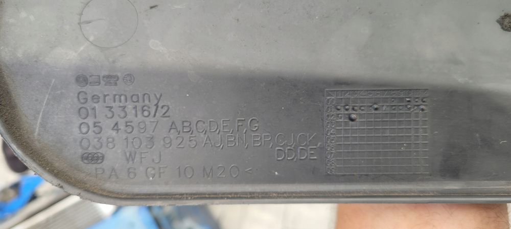 volkswagen oe 038103925aj osłona silnika popmpowtrysk, arl, asz