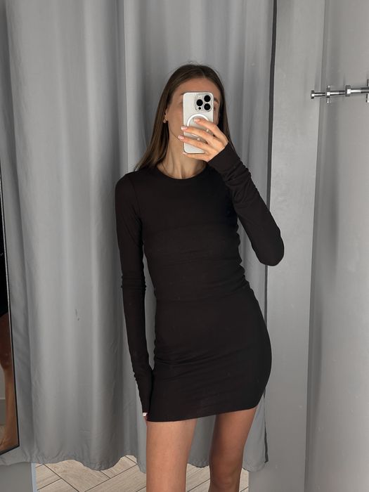 Коричнева/шоколадна міні сукня H&M