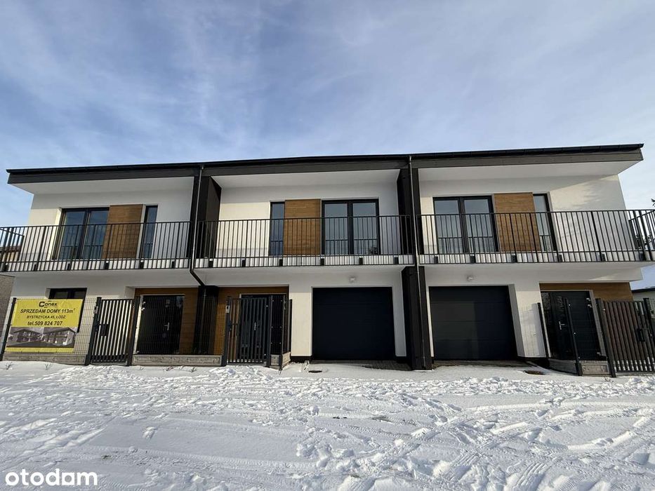 Nowy Dom 112,09 , 5 pokojowy z garażem zewn. 55 m2 ul.Bystrzycka Łódź