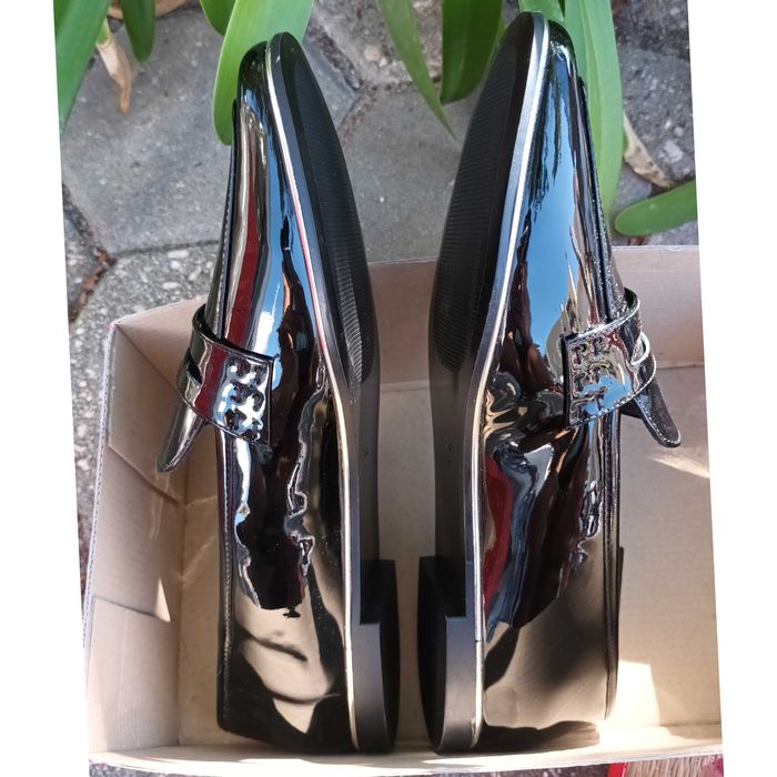 Mocassins pretos brilhantes, Mango, n°39