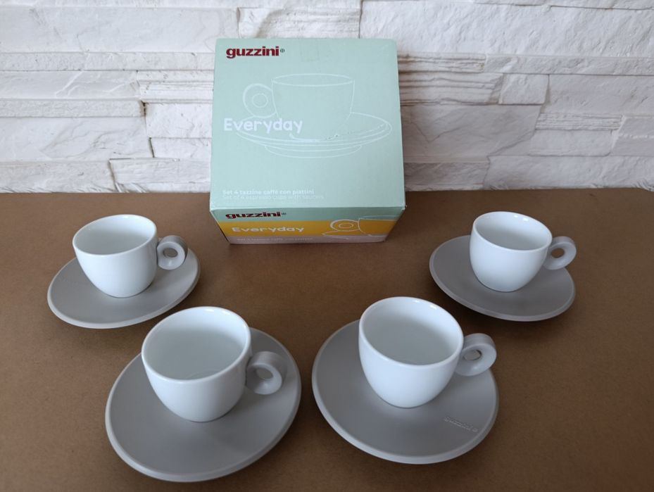 Guzzini Everyday – zestaw filiżanek do espresso 4 szt. nowy