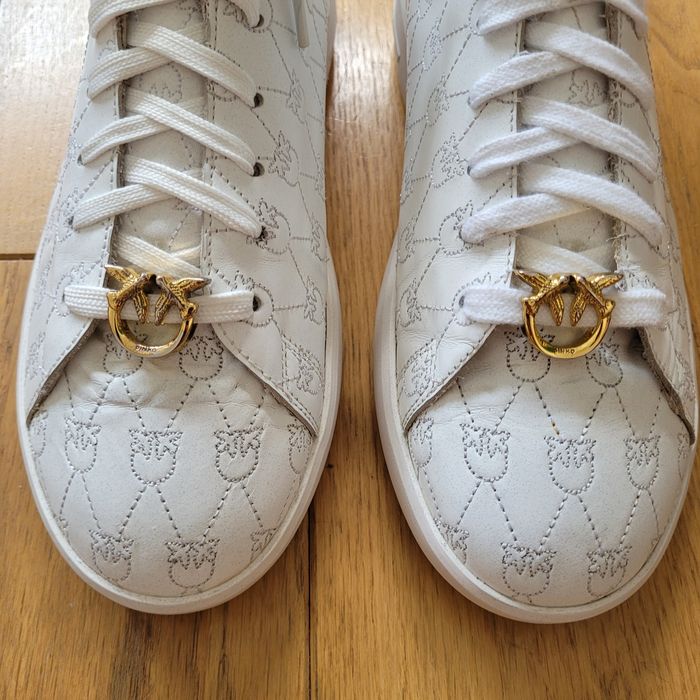 Białe Sneakersy Pinko tenisówki trampki
