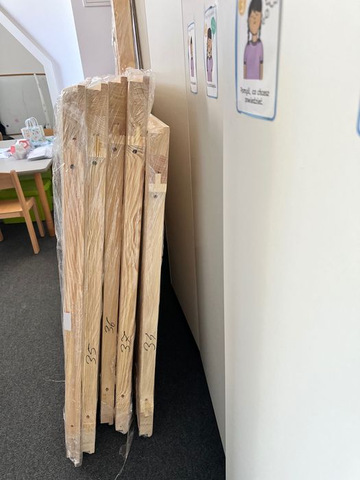 Drzwi drewniane 100 cm +  futryna - sosnowe