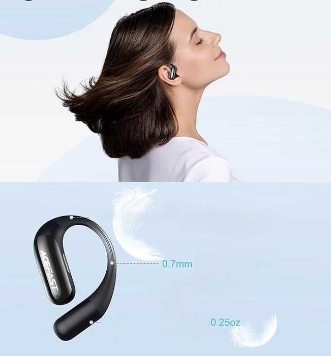 Słuchawki Bluetooth 5.4 sportowe ACEFAST AceFit Air z aplikacją Białe