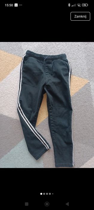 Spodnie dresowe 122,128 rurki joggersy jeans