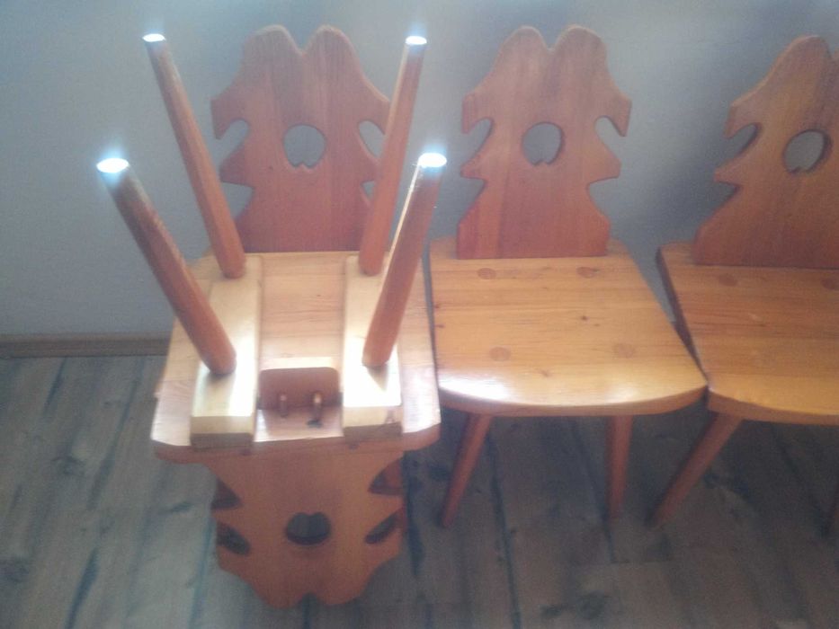 Stół i 4 krzesła Cepelia Wolbórz