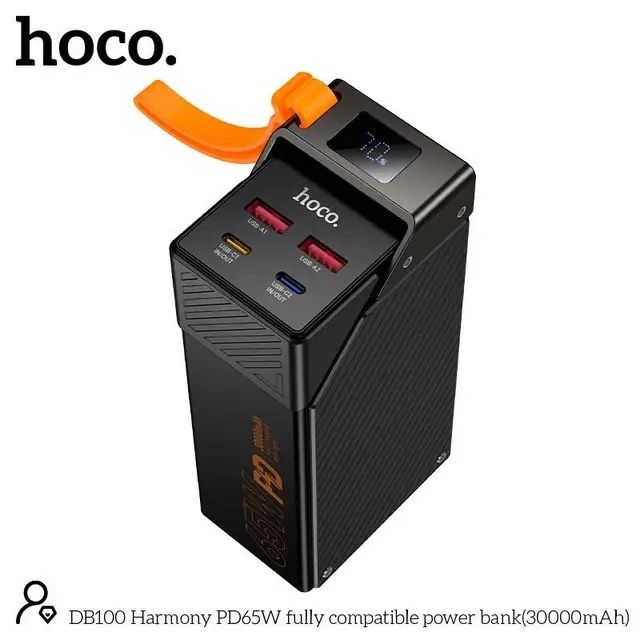 Павербанк HOCO Harmony PD65W fully compatible power bank DB100 30000mAh