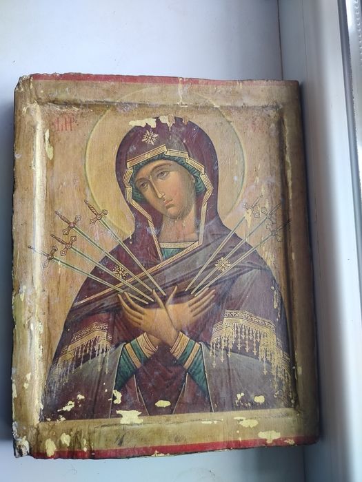 Икона церковная.семистрельная.